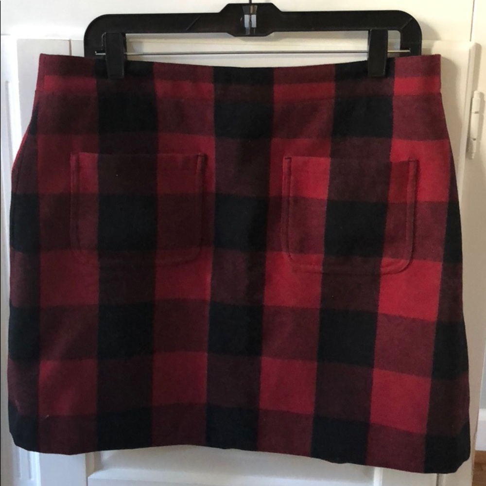J Crew Buffalo Plaid Skirt Size 12
